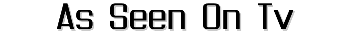 As seen on TV font